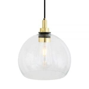 Leith Bathroom Pendant Light 25 cm IP65 Glass Bathroom Pendants Great Lighting UK Ltd