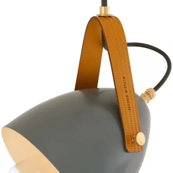 Lambeth IP65 Pendant with Rescued Fire-hose Strap Brass Bathroom Pendants Great Lighting UK Ltd