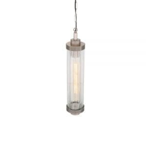 Vintage Style Rippled Glass Bathroom Pendant IP44 Louise Glass Bathroom Pendants Great Lighting UK Ltd