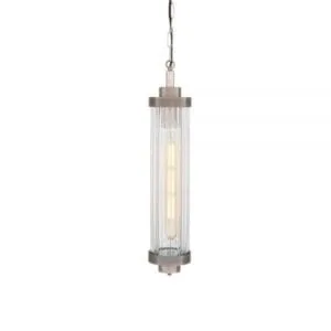 Vintage Style Rippled Glass Bathroom Pendant IP44 Louise Bathroom Pendant & Ceiling Lights Great Lighting UK Ltd