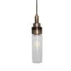 Delta IP65 Rippled Glass Pendant Light Bathroom Pendant & Ceiling Lights Great Lighting UK Ltd
