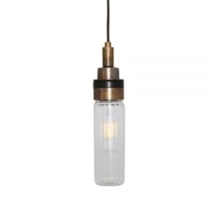 Delta IP65 Rippled Glass Pendant Light Bathroom Pendant & Ceiling Lights Great Lighting UK Ltd