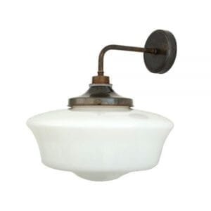 Anath Schoolhouse Bathroom Wall Light IP44 Glass Bathroom Wall Sconces Great Lighting UK Ltd