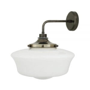 Anath Schoolhouse Bathroom Wall Light IP44 Glass Bathroom Wall Sconces Great Lighting UK Ltd