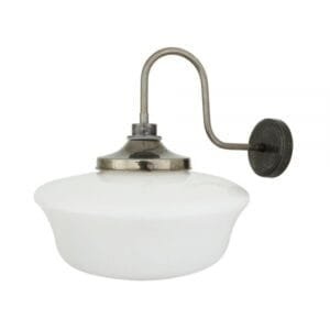 Anath Schoolhouse Bathroom Wall Light With Swan Neck IP44 Goose Neck Bathroom Lights Great Lighting UK Ltd