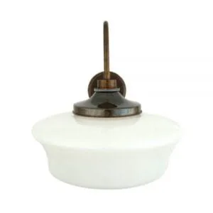 Anath Schoolhouse Bathroom Wall Light With Swan Neck IP44 Bathroom Pendant & Ceiling Lights Great Lighting UK Ltd
