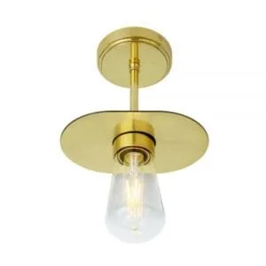 KWAGA IP65 Bathroom or Outside Ceiling Light Brass Outdoor Lights Great Lighting UK Ltd