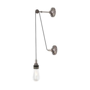 Dylan Industrial Pulley Wall Light IP65 Glass Bathroom Wall Sconces Great Lighting UK Ltd