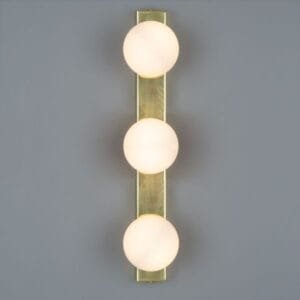 Noelani IP44 Vanity Wall Light with Three Glass Globes Vanity & Double Wall Lights Great Lighting UK Ltd