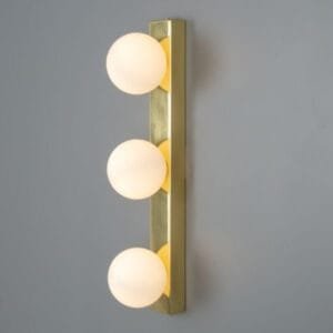 Noelani IP44 Vanity Wall Light with Three Glass Globes Vanity & Double Wall Lights Great Lighting UK Ltd