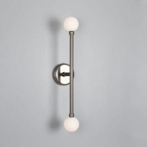 Monto Double Globe Slim Bathroom Wall Light 61cm IP44 Glass Bathroom Wall Sconces Great Lighting UK Ltd