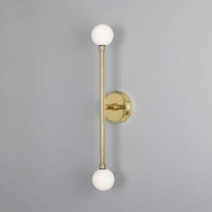 Monto Double Globe Slim Bathroom Wall Light 61cm IP44 Glass Bathroom Wall Sconces Great Lighting UK Ltd