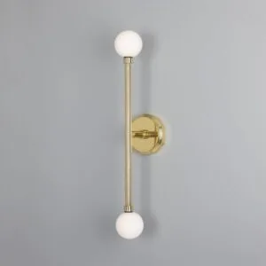 Monto Double Globe Slim Bathroom Wall Light 61cm IP44 Bathroom Wall Lights Great Lighting UK Ltd