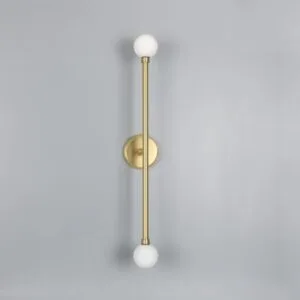 Silverton Double Globe Slim Bathroom Wall Light 77cm IP44 Bathroom Wall Lights Great Lighting UK Ltd