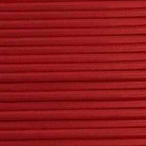 Red Fabric Braided Cable, 2 Core Round Cables Great Lighting UK Ltd