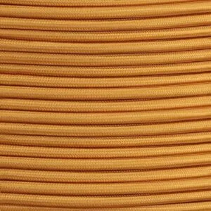 Gold Fabric Braided Cable, 3 Core Round Cables Great Lighting UK Ltd