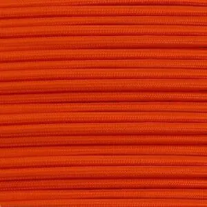 Orange Fabric Braided Cable, 3 Core Round Cables Great Lighting UK Ltd