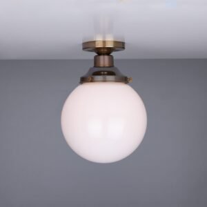 Yerevan Opal Globe 20cm Ceiling Light Glass and Globe Ceiling Lights Great Lighting UK Ltd