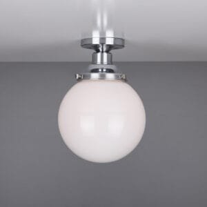 Yerevan Opal Globe 20cm Ceiling Light Glass & Globe Ceiling Lights Great Lighting UK Ltd
