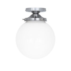 Yerevan Opal Globe 20cm Ceiling Light Glass and Globe Ceiling Lights Great Lighting UK Ltd