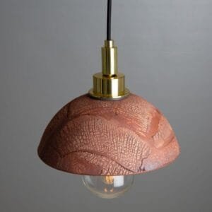 Red Iron Kingii 20cm Ceramic Dome Bathroom Pendant Light IP44 Ceramic Bathroom Pendant Lights Great Lighting UK Ltd