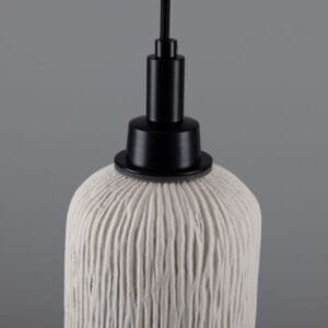 Slender Osier Organic Ceramic Bathroom Pendant Light Matte White Striped Ceramic Bathroom Pendant Lights Great Lighting UK Ltd