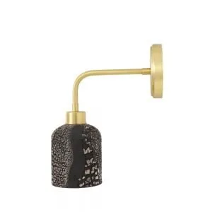 Osier Organic Ceramic Wall Light, Black Clay - Image 3