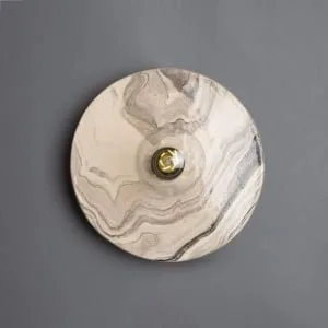Bog Oak Marbled Ceramic Disc Wall Light Ceramic Kitchen Wall Lights Great Lighting UK Ltd