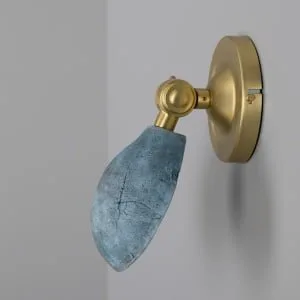 Coco Adjustable Ceramic Wall Light, Blue Earth Ceramic Kitchen Wall Lights Great Lighting UK Ltd