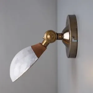 Coco Adjustable Ceramic Wall Light, Terracotta and White Glaze Ceramic Kitchen Wall Lights Great Lighting UK Ltd