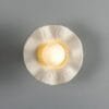 Rivale Wall Light with Wavy Ceramic Shade, Matte White Striped Ceramic Wall Sconces Great Lighting UK Ltd