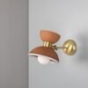 Nakaii Organic Ceramic Wall Light, Terracotta and White Ceramic Wall Lights Great Lighting UK Ltd