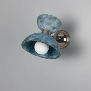 Nakaii Organic Ceramic Wall Light, Blue Earth Ceramic Kitchen Wall Lights Great Lighting UK Ltd