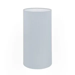 Tall Cylinder Fabric Lamp Shade 30cm Dia. White or Grey Fabric & Ceramic Shades Great Lighting UK Ltd