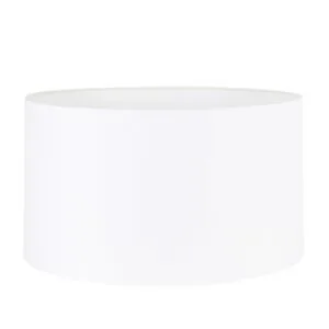 Drum Fabric Lamp Shade 40cm in White, Black, Cream & Grey Fabric & Ceramic Shades Great Lighting UK Ltd