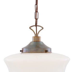 1920's Schoolhouse Pendant Light Glass & Globe Lights Great Lighting UK Ltd
