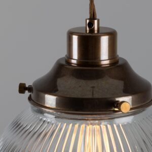 Stanley Holophane Globe Pendant Light 20 cm Glass and Globe Lights Great Lighting UK Ltd