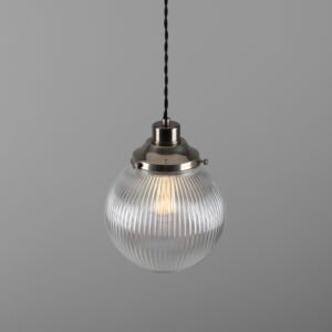 Stanley Holophane Globe Pendant Light 20 cm Glass & Globe Lights Great Lighting UK Ltd
