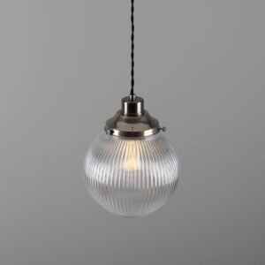 Stanley Holophane Globe Pendant Light 20 cm Glass and Globe Lights Great Lighting UK Ltd