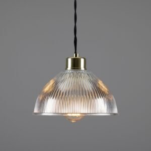 Boston Industrial Holophane Pendant Light Holophane Pendants Great Lighting UK Ltd