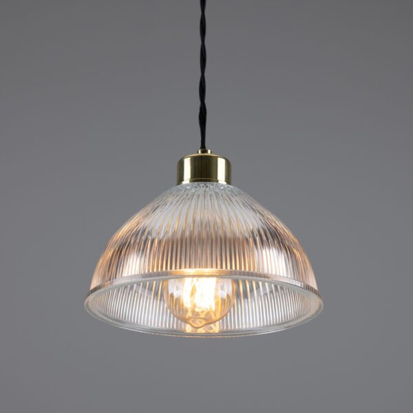 Boston Industrial Holophane Pendant Light Holophane Pendants Great Lighting UK Ltd