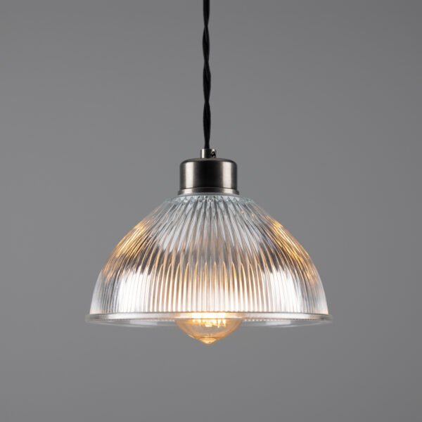 Boston Industrial Holophane Pendant Light Holophane Pendants Great Lighting UK Ltd