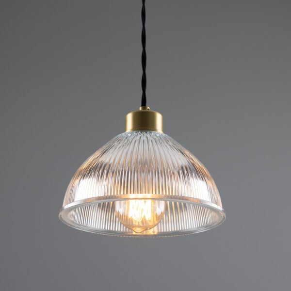 Boston Industrial Holophane Pendant Light Holophane Pendants Great Lighting UK Ltd