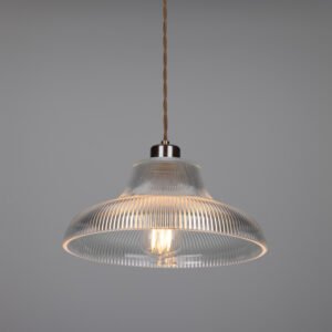 Mono Industrial Railway Pendant Light 30 cm Holophane Pendants Great Lighting UK Ltd