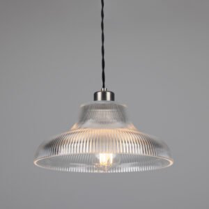 Mono Industrial Railway Pendant Light 30 cm Holophane Pendants Great Lighting UK Ltd
