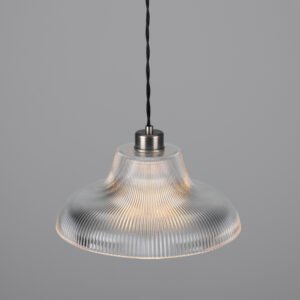 Mono Industrial Railway Pendant Light 30 cm Holophane Pendants Great Lighting UK Ltd