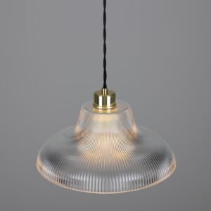 Mono Industrial Railway Pendant Light 30 cm Holophane Pendants Great Lighting UK Ltd