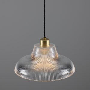 Mono Industrial Railway Pendant Light 30 cm Holophane Pendants Great Lighting UK Ltd