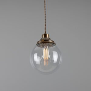 Gentry Opal Globe Pendant Light 25 cm Glass & Globe Lights Great Lighting UK Ltd