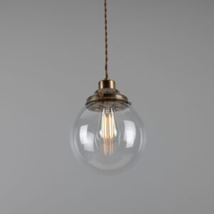 Gentry Opal Globe Pendant Light 25 cm Glass and Globe Lights Great Lighting UK Ltd